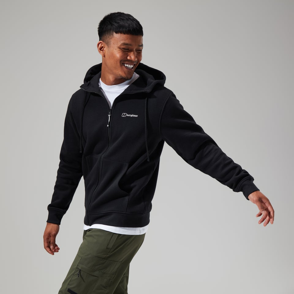 Men's Logo Full Zip Hoody Black