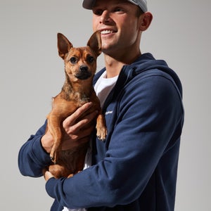 Logo Full Zip Hoodie für Herren - Dunkelblau