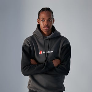 Unisex Oversized Block Hoody Grey/Black - XS