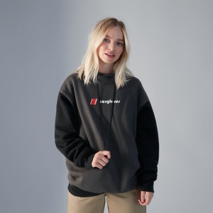 Unisex Oversized Block Hoody - Grey/Black