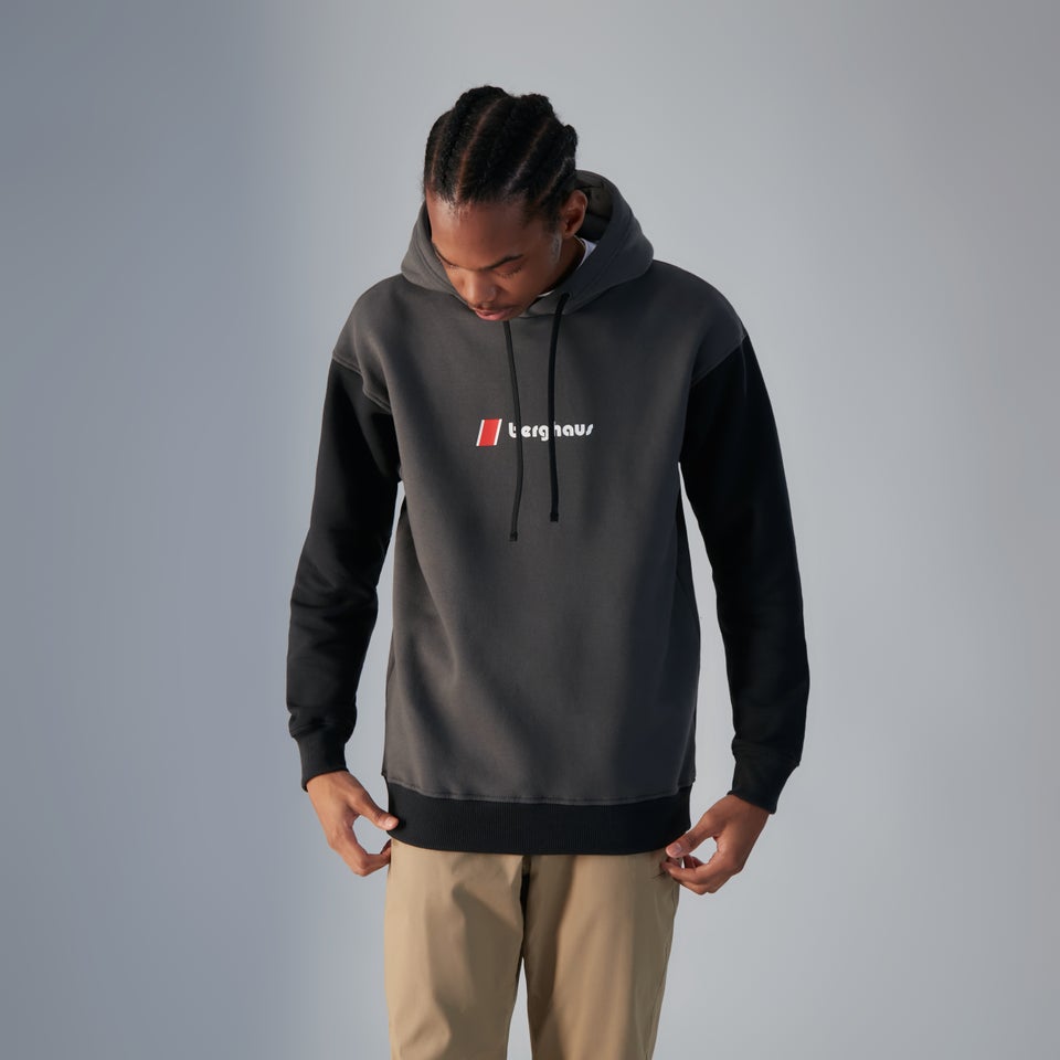 Unisex Oversized Block Hoody - Grey/Black