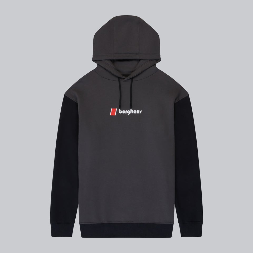 Unisex Oversized Block Hoody - Grey/Black