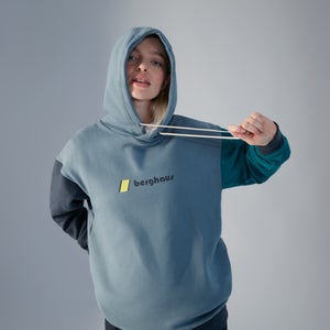 Unisex Oversized Block Hoody - Blue - XS