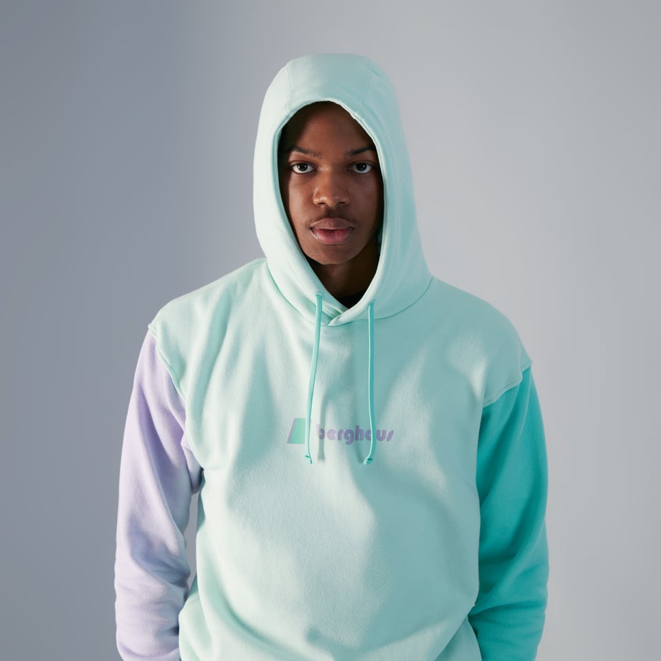 Unisex Oversized Block Hoody -Turquoise / Purple