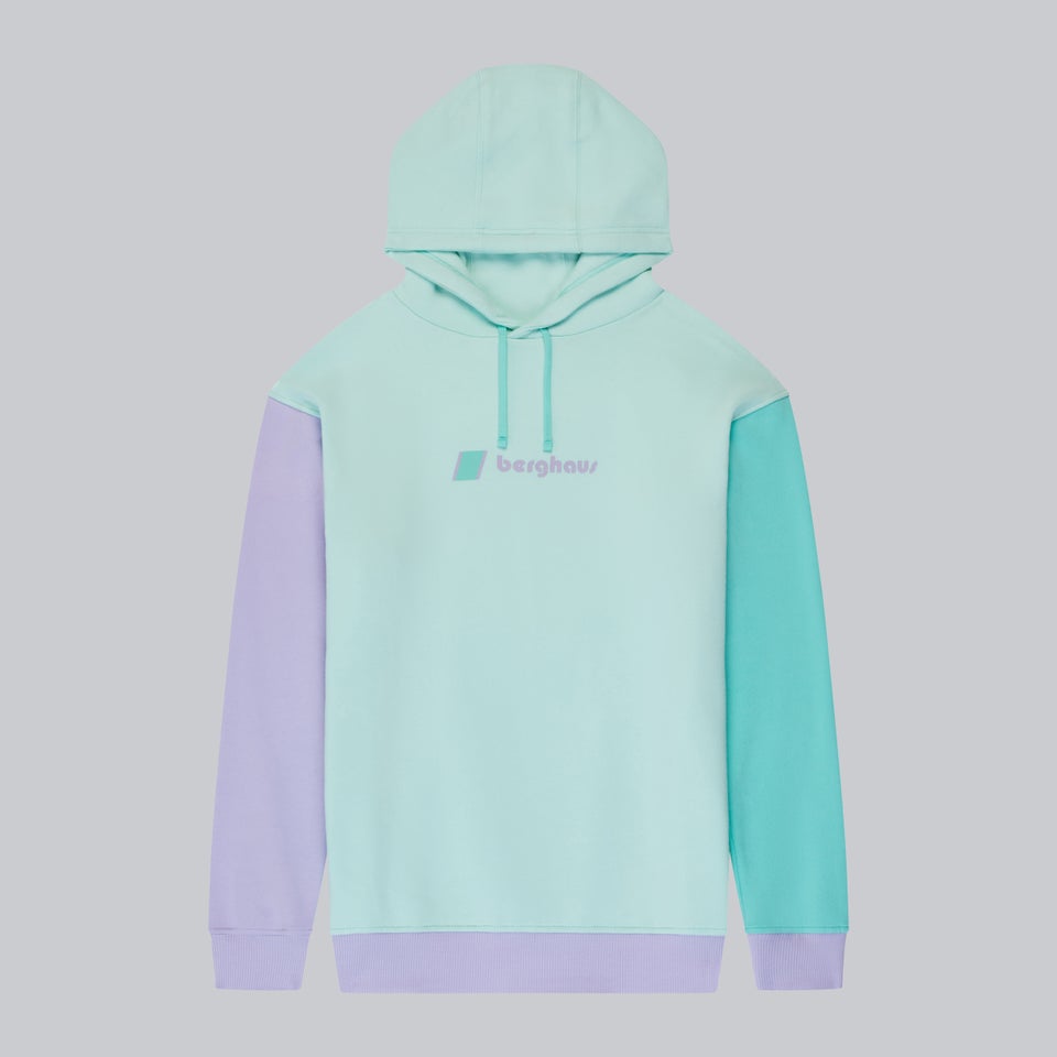Unisex Oversized Block Hoody -Turquoise / Purple