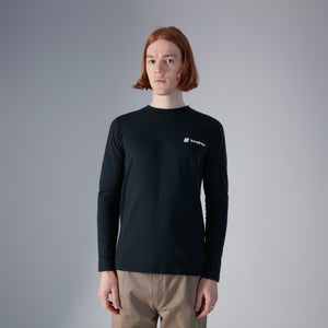 Unisex Kanchenjunga Static Long Sleeve T-Shirts - Black