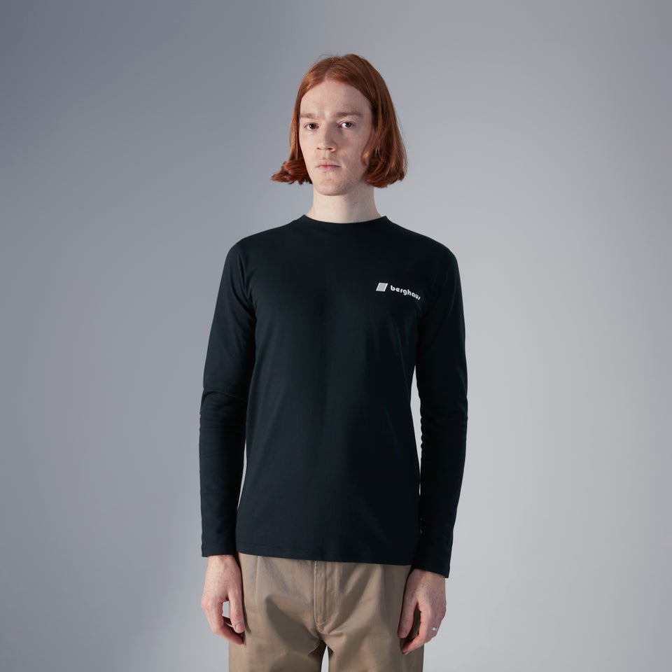 Unisex Kanchenjunga Static Long Sleeve T-Shirts - Black