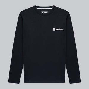 Unisex Kanchenjunga Static Long Sleeve T-Shirts - Black