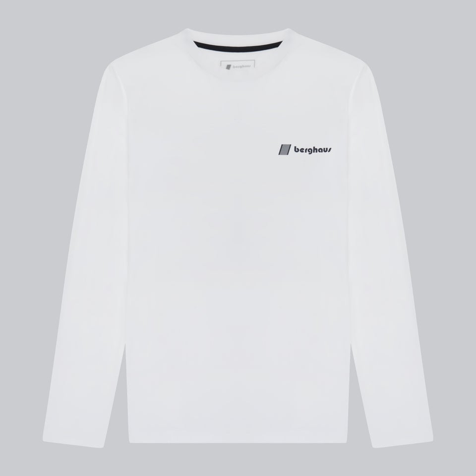 Unisex Kanchenjunga Static Long Sleeve T-Shirts - White