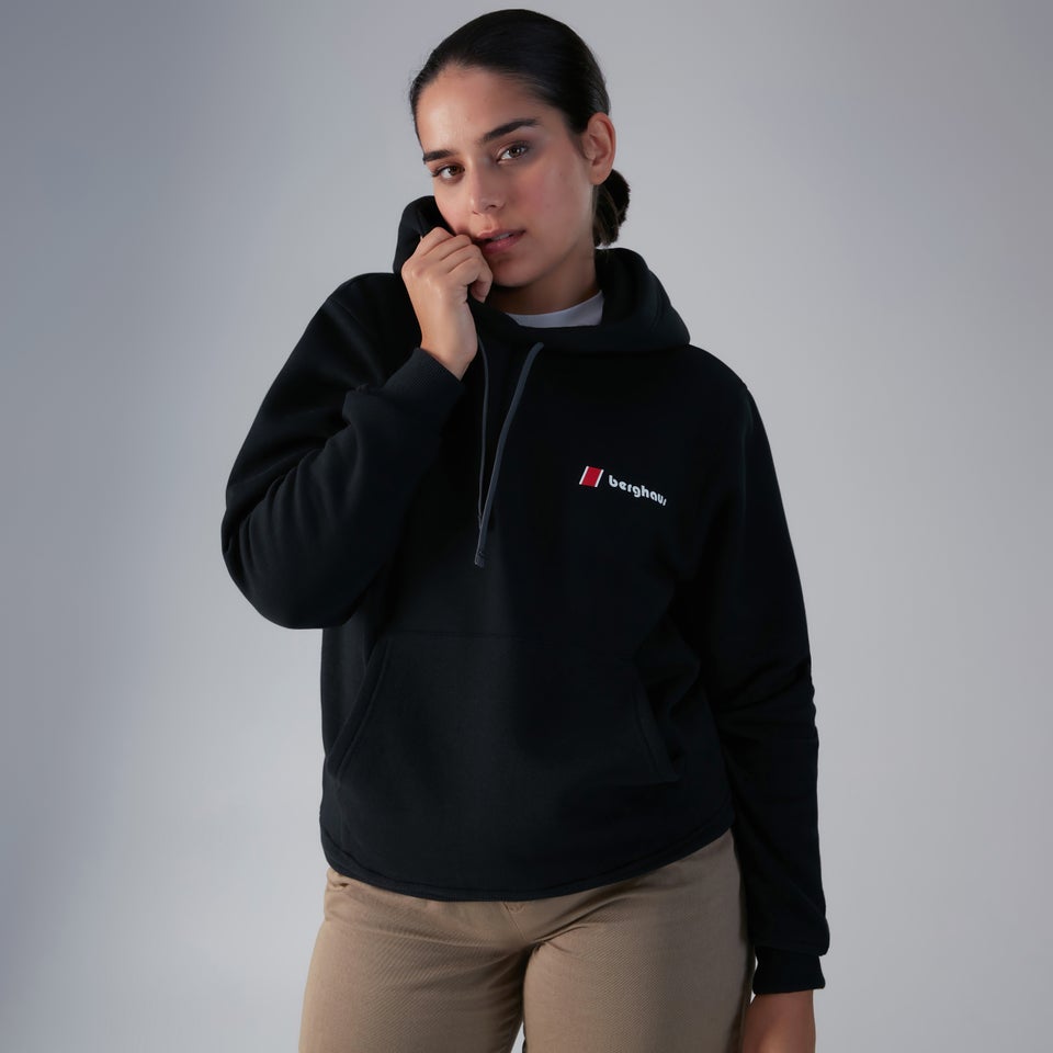 Unisex Heritage Small Logo Hoody - Black