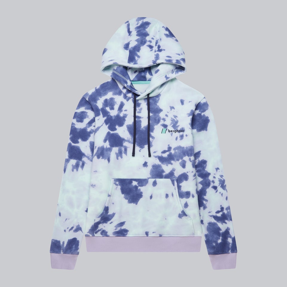 Unisex Heritage Small Logo Hoody - Purple / Turquoise