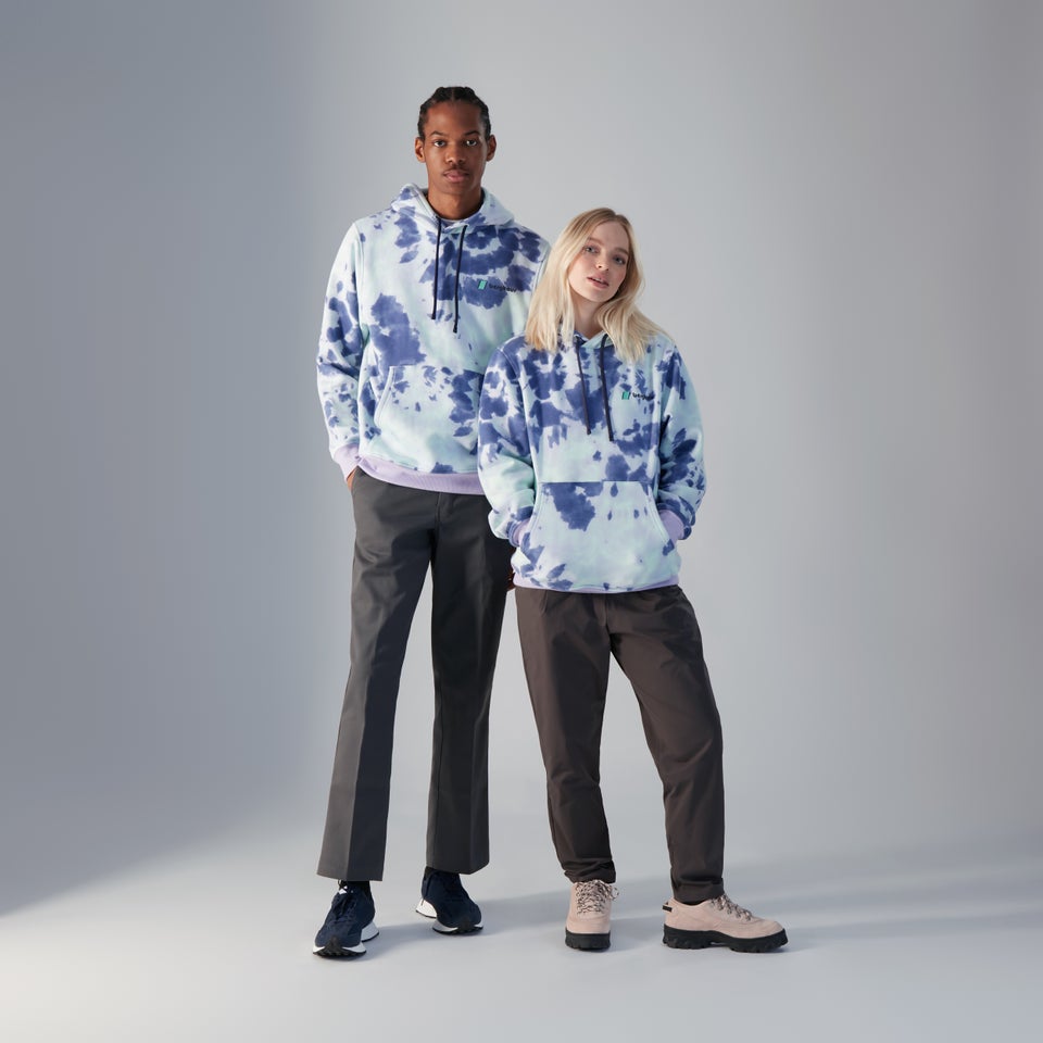 Unisex Heritage Small Logo Hoody - Purple / Turquoise