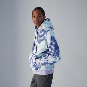 Unisex Heritage Small Logo Hoody - Purple / Turquoise