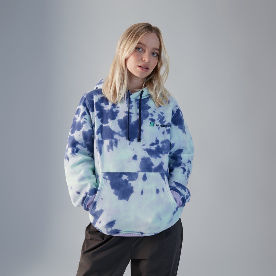 Unisex Heritage Small Logo Hoody - Purple / Turquoise