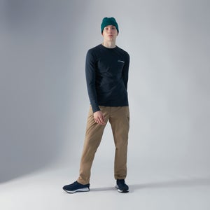 Unisex Organic Heritage Front & Back Logo Long Sleeve Tee - Blue