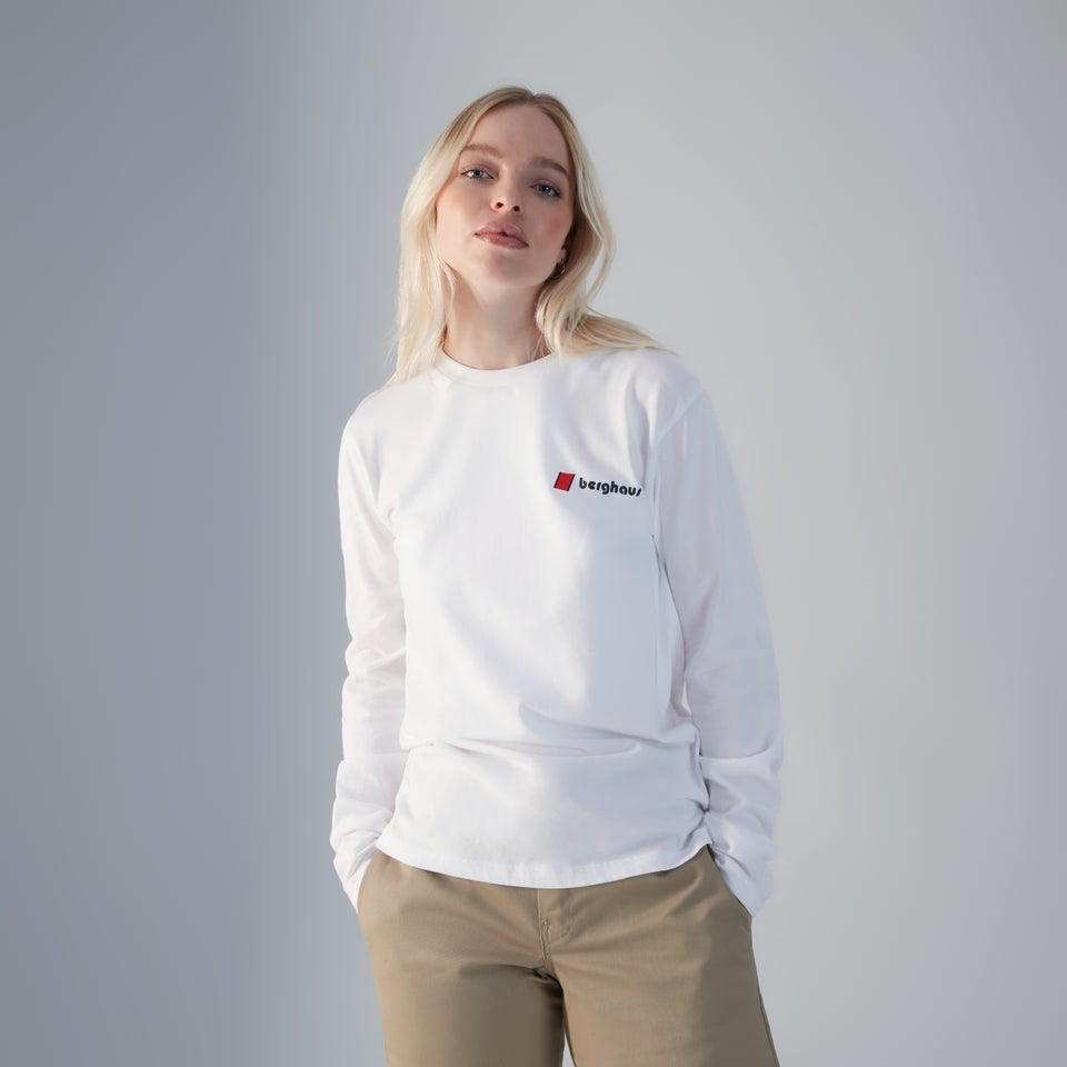 Unisex Heritage F&B Logo Long Sleeve T-Shirts - White