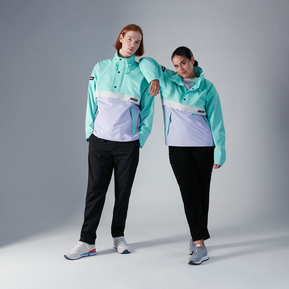 Unisex Ski Smock 86 Waterproof Jacket - Turquoise / Purple