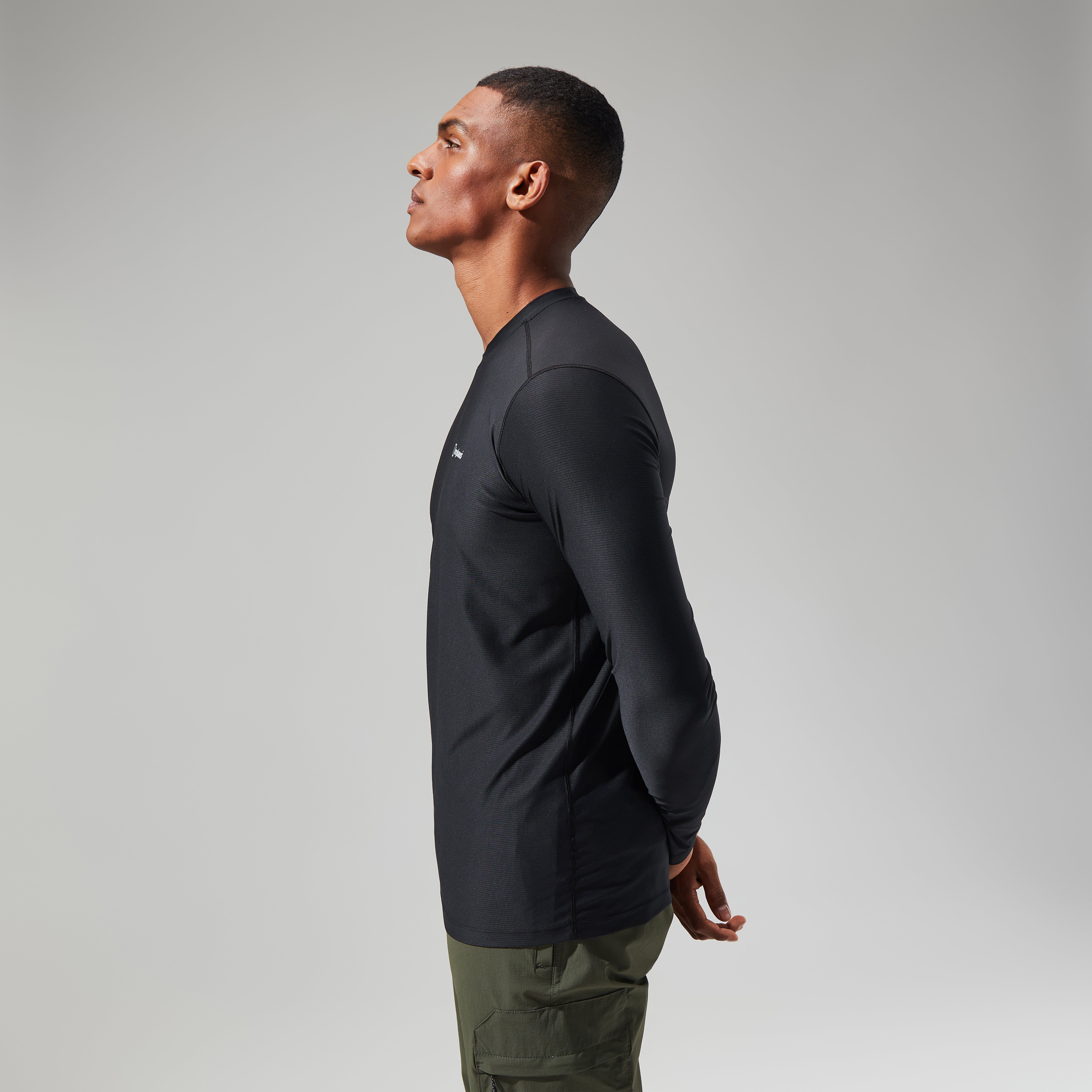 Men's 24/7 Tech Tee Long Sleeve Crew - Black | Berghaus