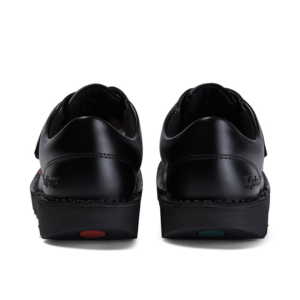 Junior Unisex Kick Lo Twin Vel Leather Black