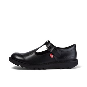 Youth Womens Kick T Bar Leather Black