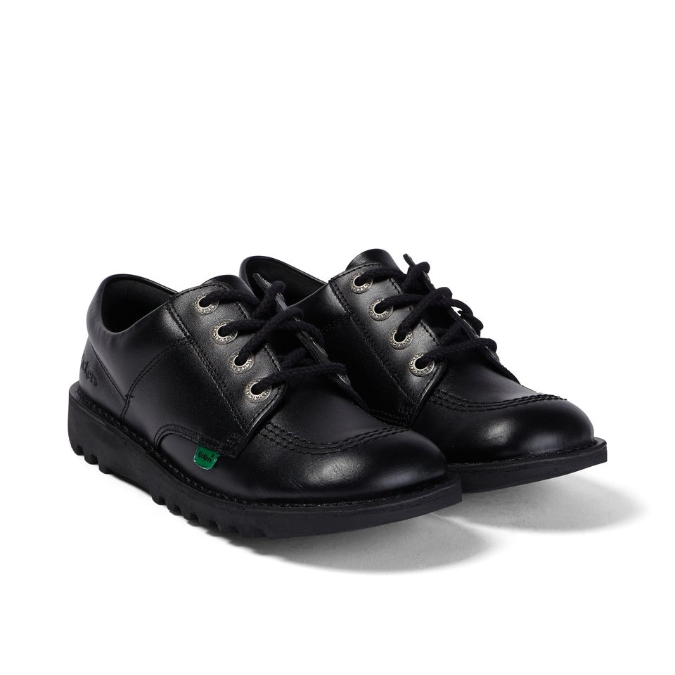 Youth Unisex Kick Lo Leather Black