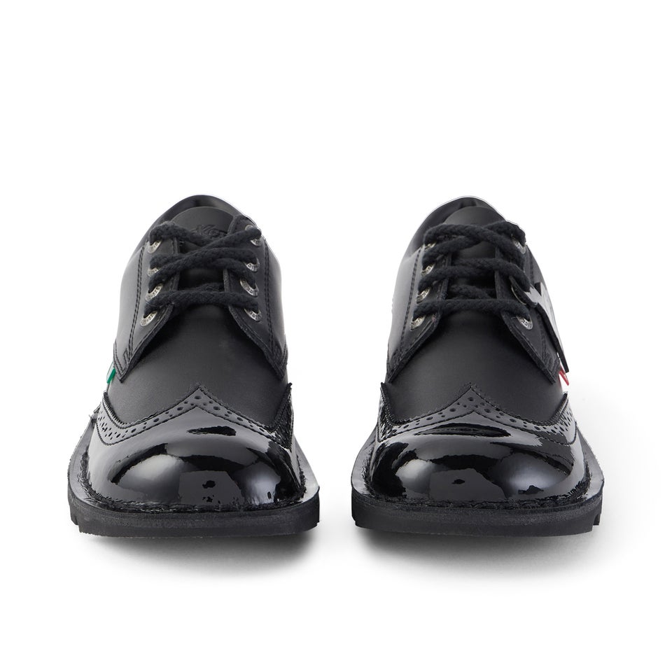 Adult Womens Kick Lo Brogue Leather Black
