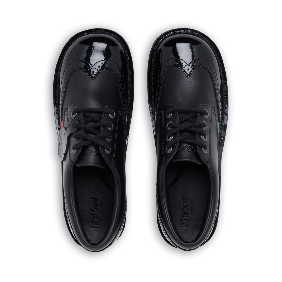Adult Womens Kick Lo Brogue Leather Black