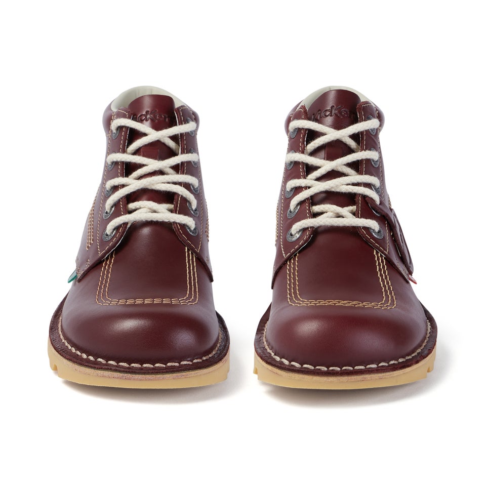 Adult Unisex Kick Hi Leather Dark Red