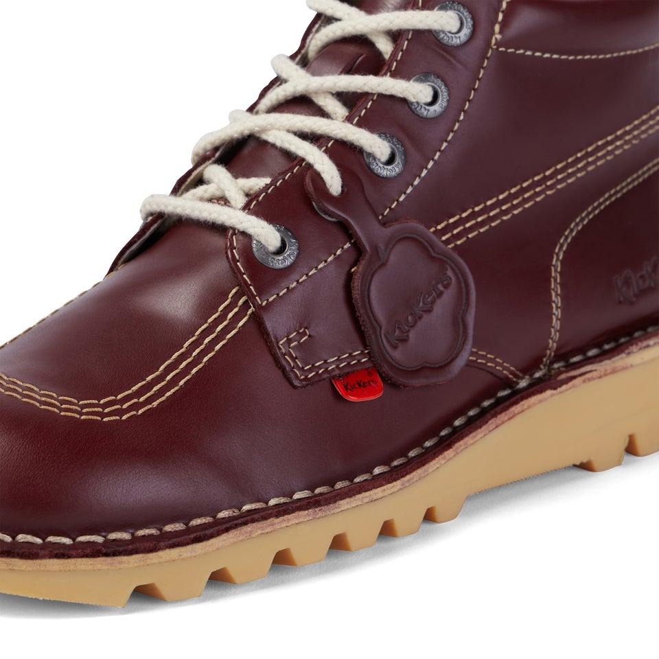Adult Unisex Kick Hi Leather Dark Red