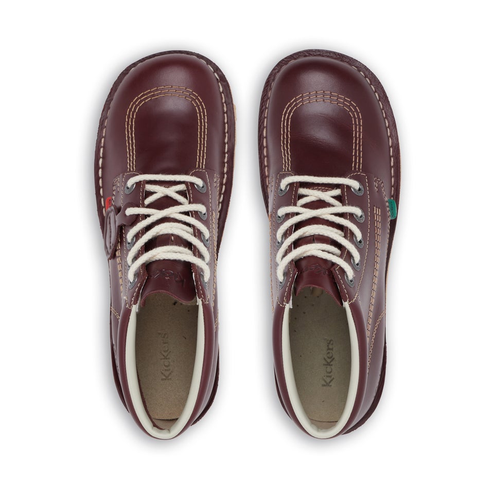 Adult Unisex Kick Hi Leather Dark Red