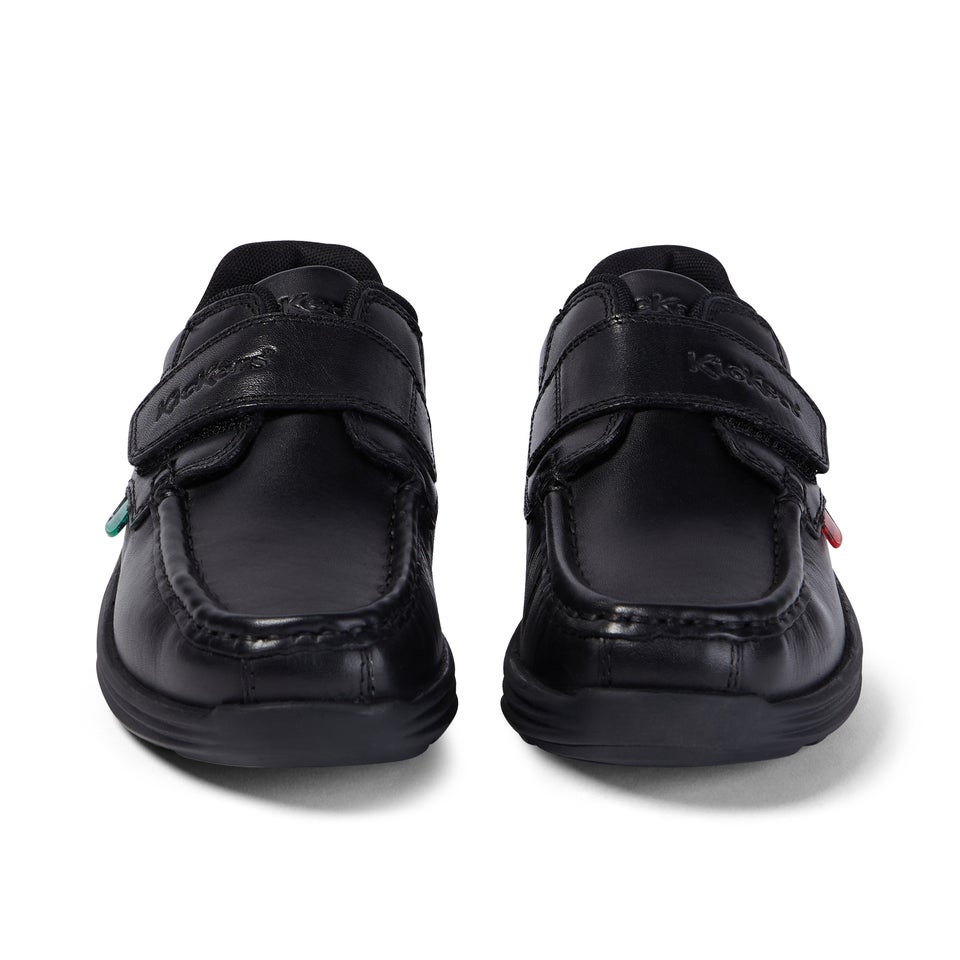 Junior Boys Reasan Strap Leather Black
