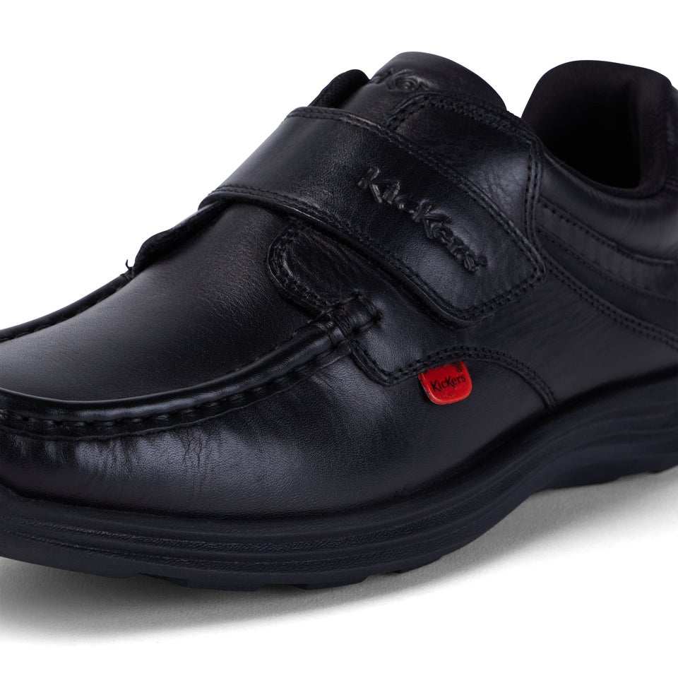 Youth Mens Reasan Strap Leather Black