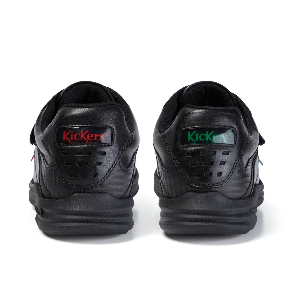 Youth Mens Reasan Strap Leather Black