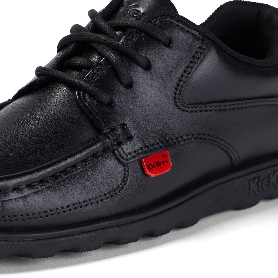 Junior Boys Fragma Lace Leather Black