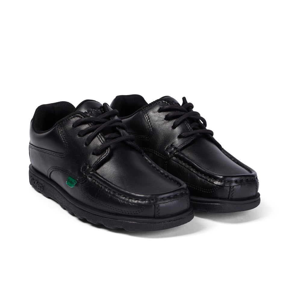 Junior Boys Fragma Lace Leather Black