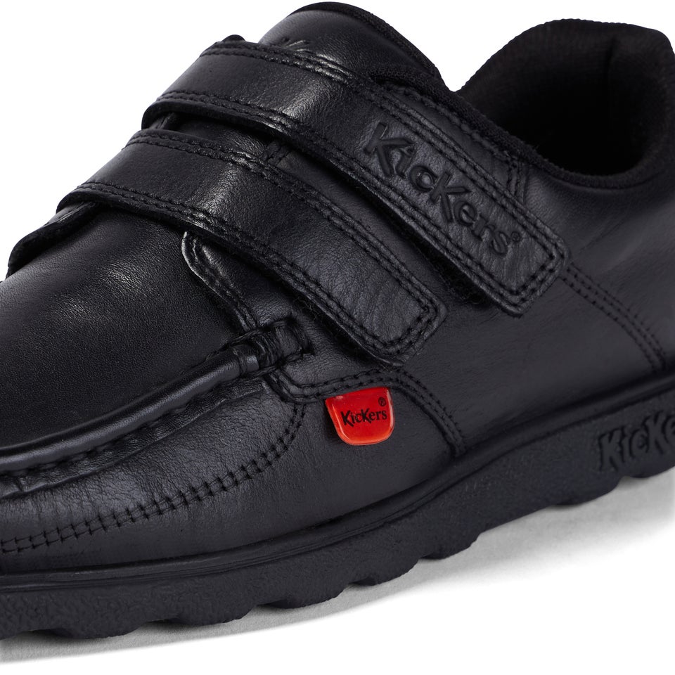 Junior Boys Fragma Twin Vel Leather Black
