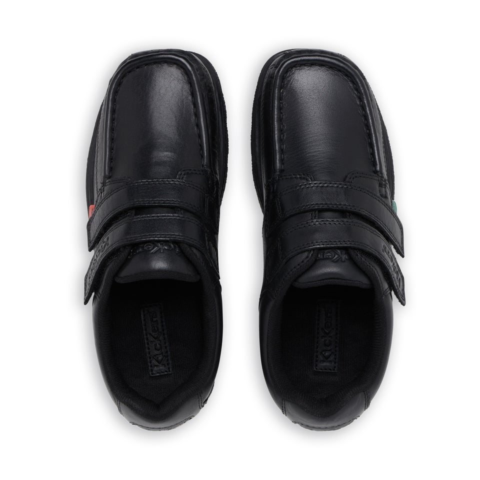 Junior Boys Fragma Twin Vel Leather Black