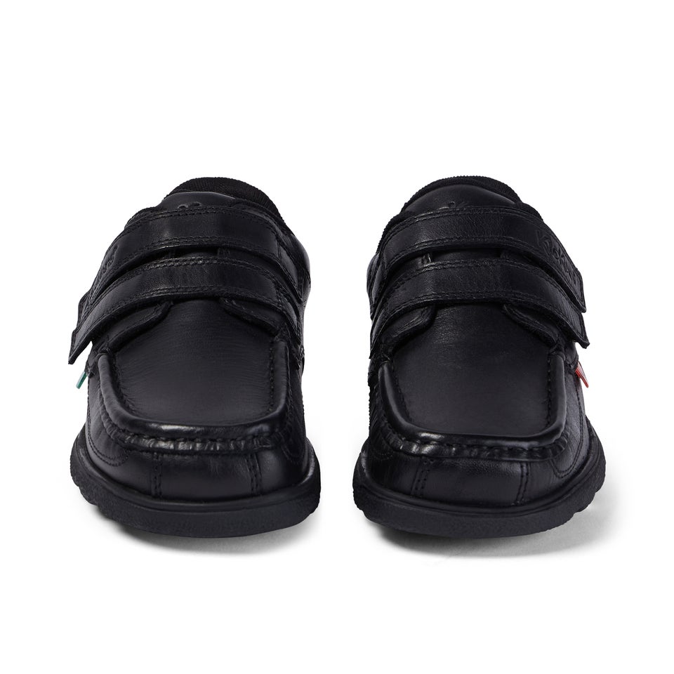 Junior Boys Fragma Twin Vel Leather Black