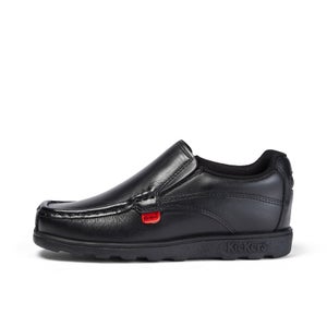 Junior Boys Fragma Slip Leather Black