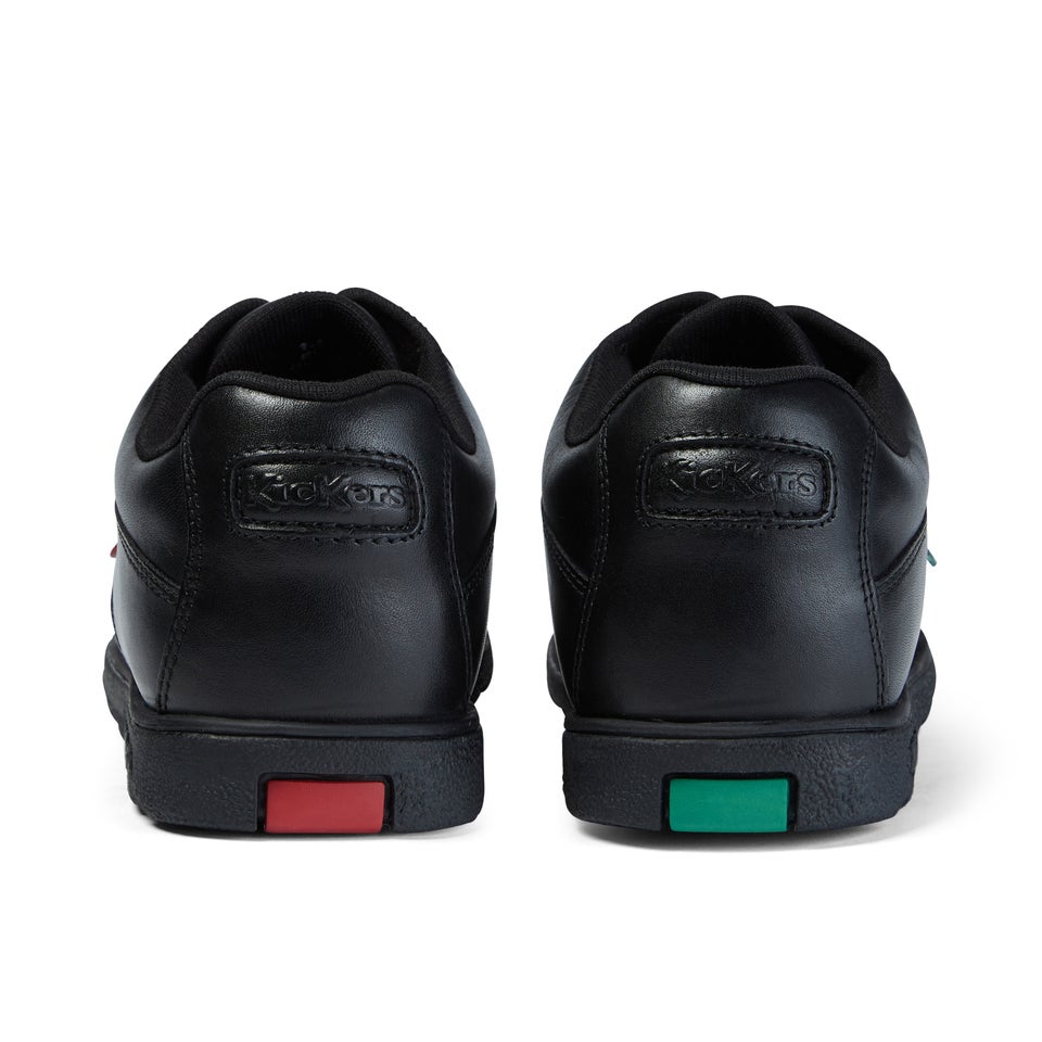 Youth Mens Fragma Lace 4 Eyelet Leather Black