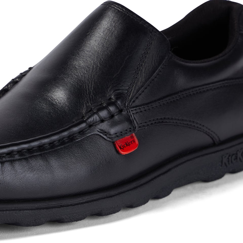 Youth Mens Fragma Slip Leather Black