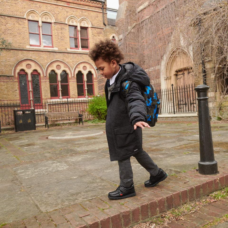 Infant Boys Fragma Strap Leather Black