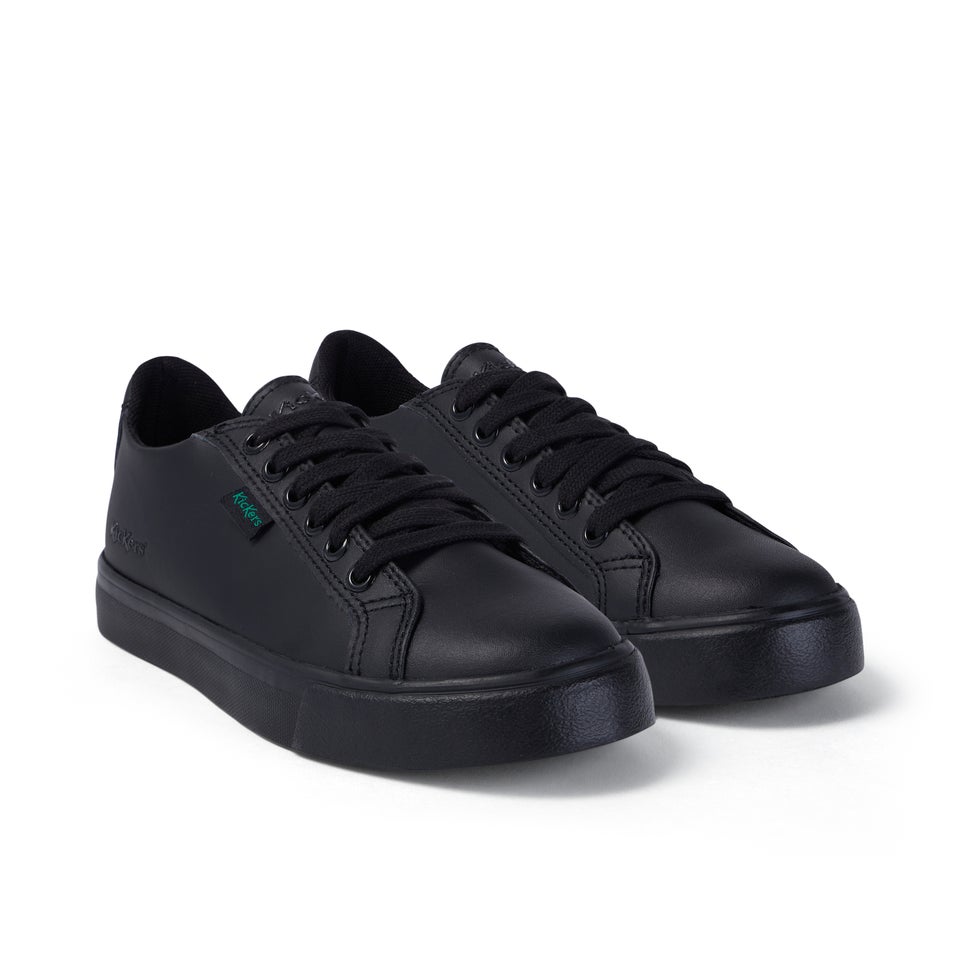 Junior Unisex Tovni Lacer Leather Black