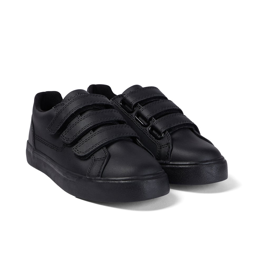 Junior Unisex Tovni Trip Leather Black