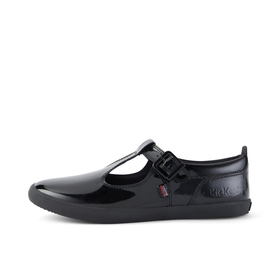 Adult Womens Kariko T-Bar Patent Leather Black