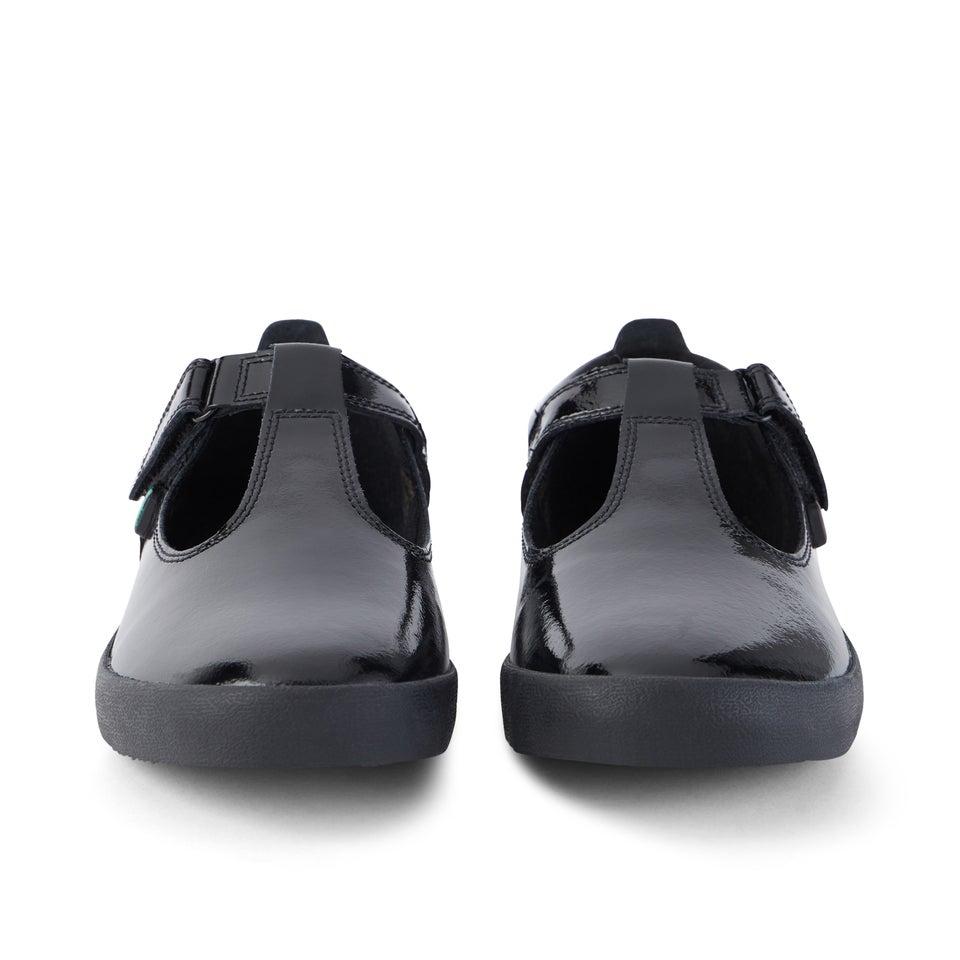 Youth Womens Kariko T Bar Patent Leather Black