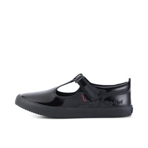 Junior Girls Kariko T Bar Patent Leather Black - 12.5