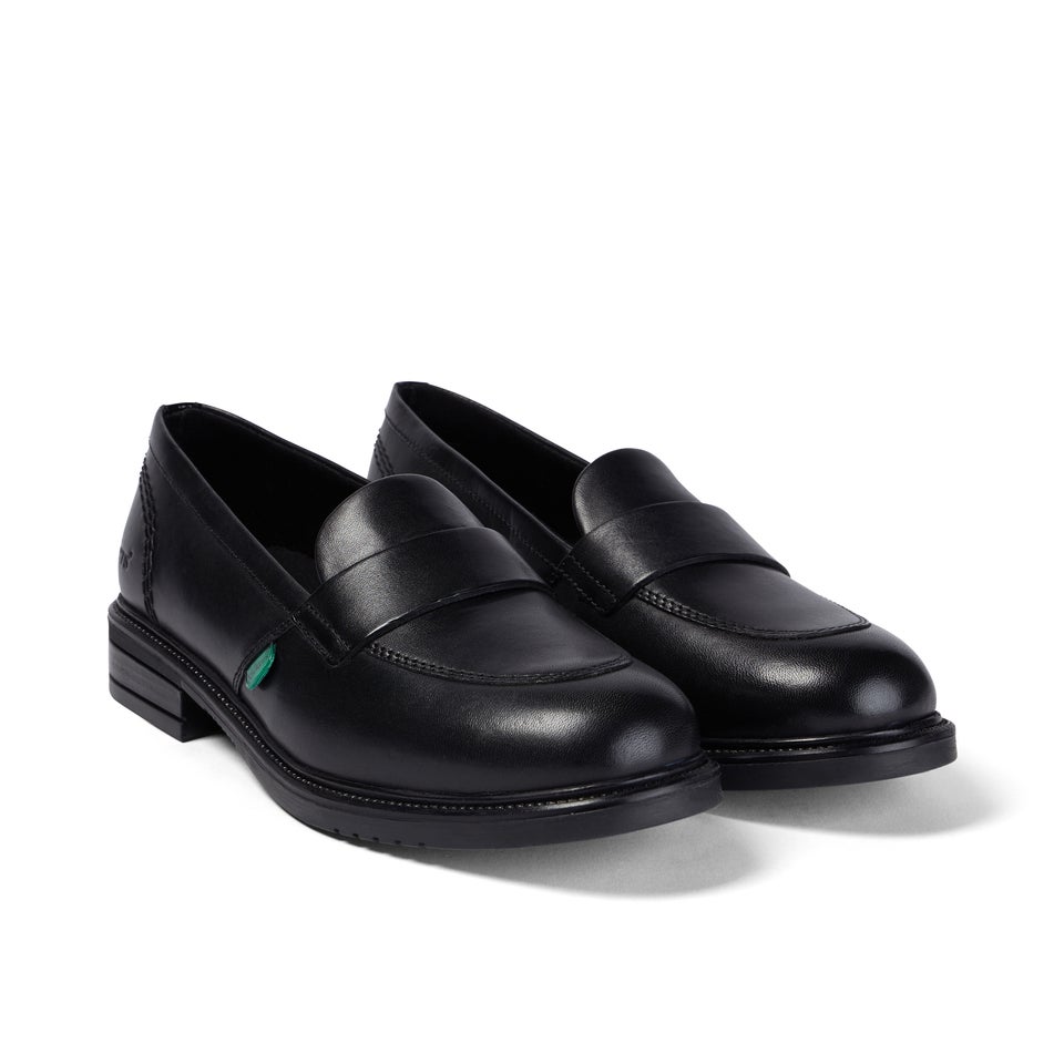 Adult Womens Lach Slip Leather Black