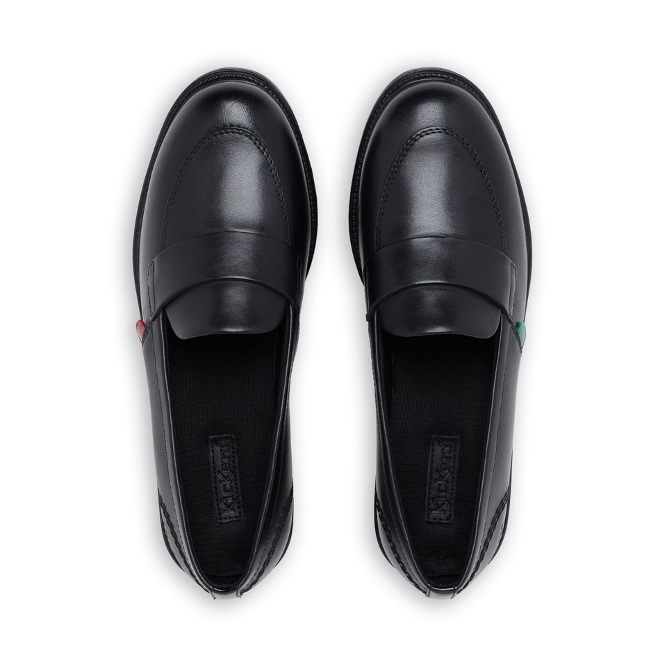 Adult Womens Lach Slip Leather Black