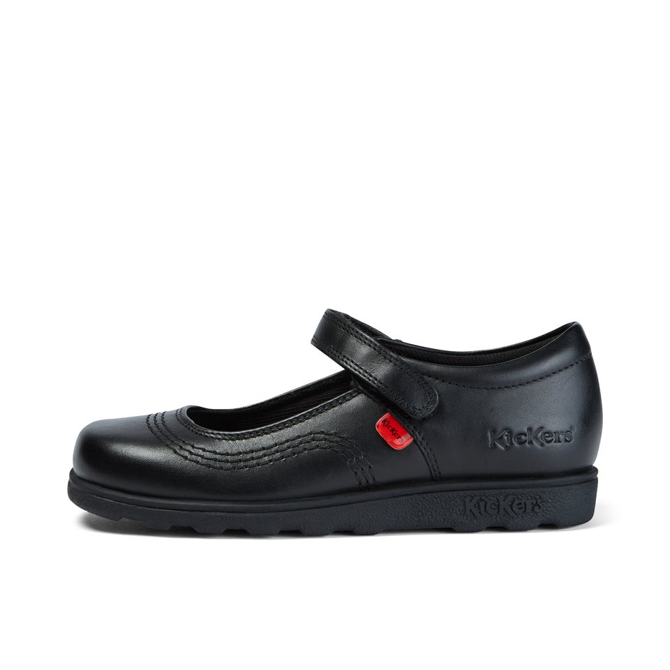 Junior Girls Fragma Pop Leather Black